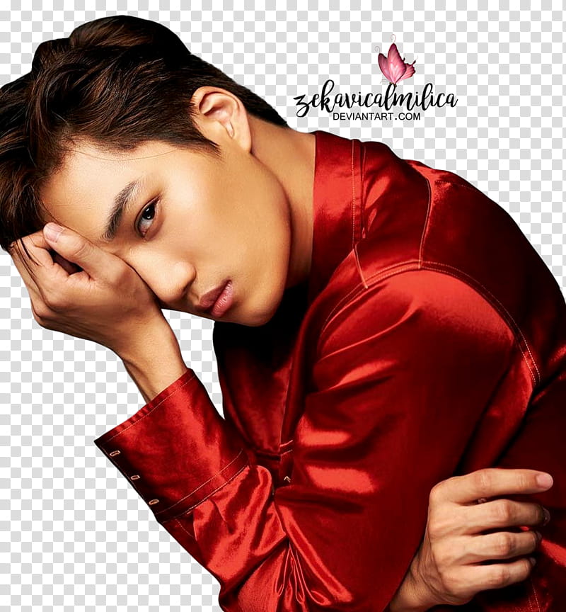 EXO Kai l Optimum Thailand, man covering his right eye transparent background PNG clipart