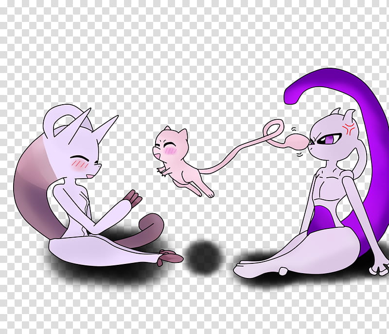 Free download, Mewtwo Mew and Newtwo original transparent background PNG  clipart