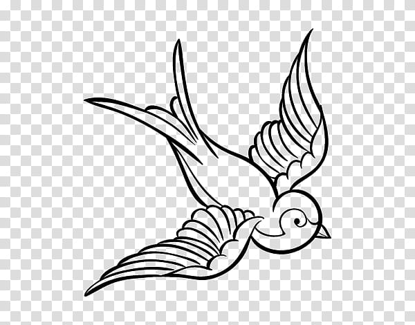 Old school tattoo swallow birds set Royalty Free Vector