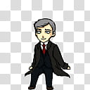 BBC Sherlock Lestrade Shimeji, black and gray car part transparent background PNG clipart