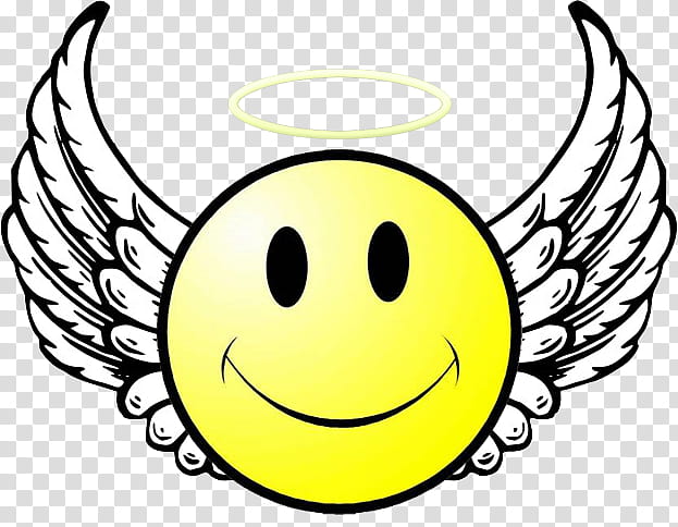 Emoticon Line, Drawing, Angel, Line Art, Angel Wing, Stencil, Facial Expression, Yellow transparent background PNG clipart