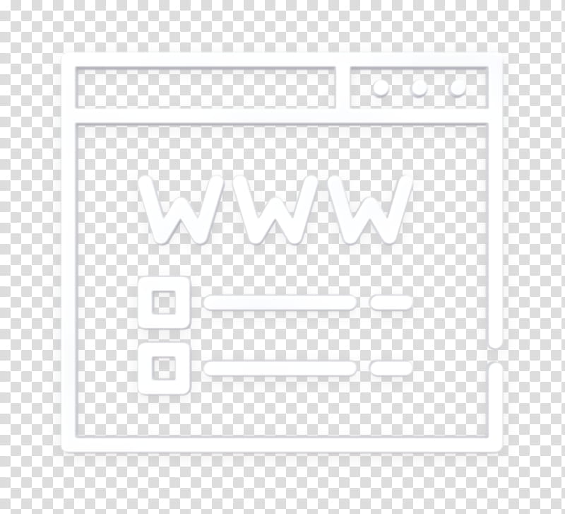 Browser icon SEO and online marketing Elements icon Domain registration icon, Text, Black, Logo, Vehicle Registration Plate, Rectangle, Blackandwhite, Graphic Design transparent background PNG clipart