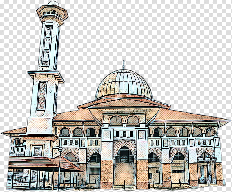 Mosque, Pop Art, Retro, Vintage, Facade, Classical Architecture, Dome, History transparent background PNG clipart