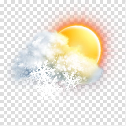 The REALLY BIG Weather Icon Collection, mostly-cloudy-snow-heavy transparent background PNG clipart