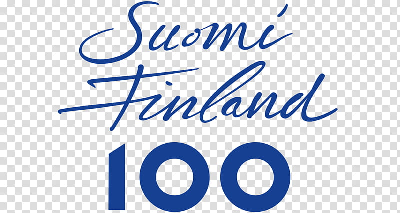 Independence Day Text, Suomi Finland 100, University Of The Arts Helsinki, Independence Day Of Finland, Logo, Song, Blue, Line transparent background PNG clipart
