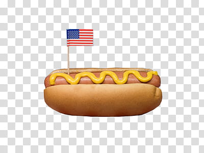 hotdog with American flaglet transparent background PNG clipart