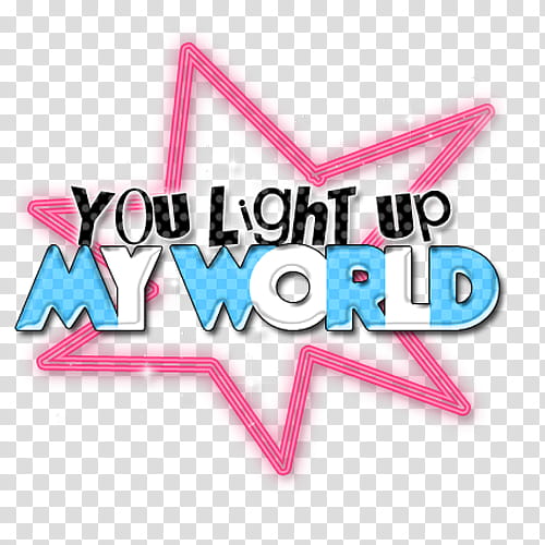 O Text D, you light up my world text transparent background PNG clipart