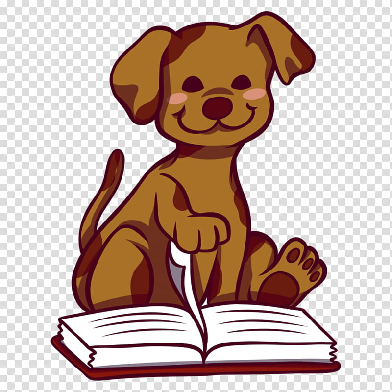 Reading, Puppy, Dog, Book, Therapy Dog, Animal, Paw, Cuteness transparent background PNG clipart