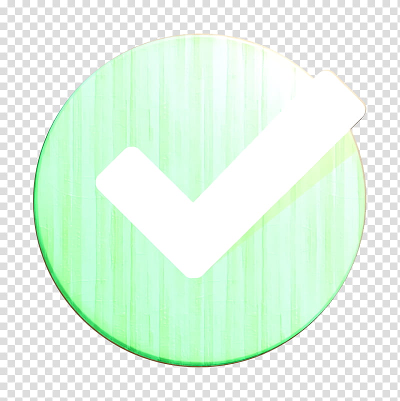 Checked icon Tick icon Basic Flat Icons icon, Green, Circle, Text, Logo, Line, Leaf, Symbol transparent background PNG clipart