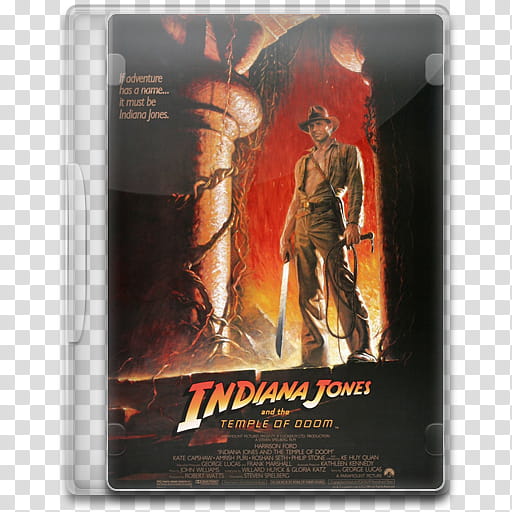 Movie Icon , Indiana Jones and the Temple of Doom, Indiana Jones DVD case transparent background PNG clipart