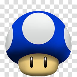 Super Mario Icons, blue mushroom transparent background PNG clipart