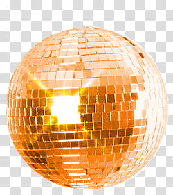 DiSCO BAllS, gold disco globe transparent background PNG clipart