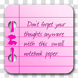 dont forget your thoughts anymore with this small notebook paper text transparent background PNG clipart