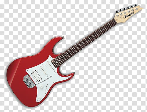 red Ibanez electric guitar transparent background PNG clipart