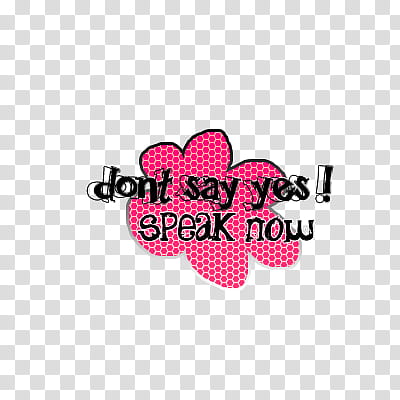 SpeakNow , Don't say yes! Speak You transparent background PNG clipart