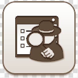 Albook extended sepia , man holding magnifying glass illustration transparent background PNG clipart