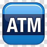 blue ATM emoji transparent background PNG clipart