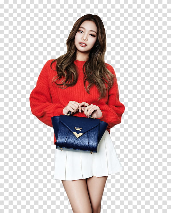 BLACKPINK , woman holding her bag transparent background PNG clipart