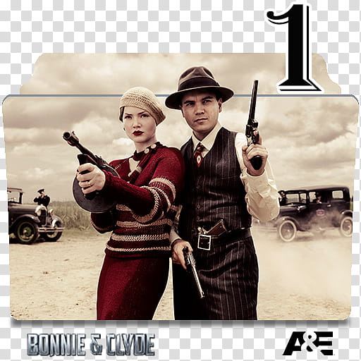 Bonnie and Clyde series and season folder icons, Bonnie & Clyde S ( transparent background PNG clipart