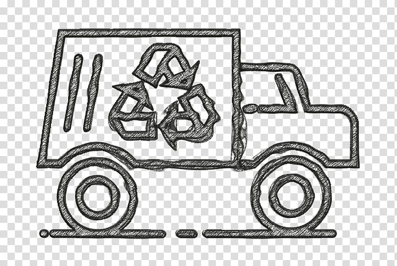 car icon garbage icon recycle icon, Recycle Bin Icon, Transport Icon, Line Art, Vehicle, Coloring Book, Auto Part transparent background PNG clipart