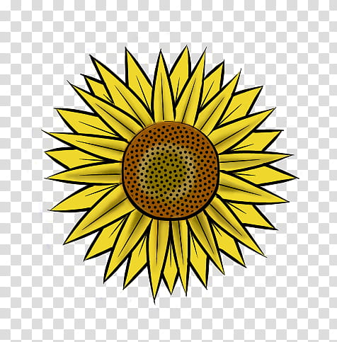 Flower Brushes for GIMP, sunflower illustration transparent background PNG clipart