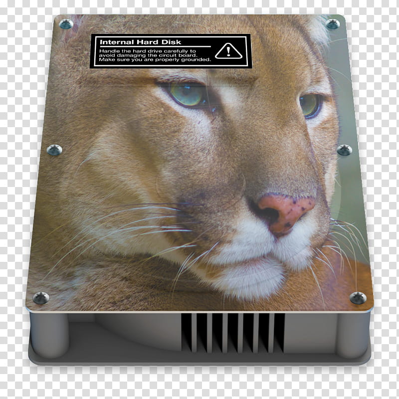 HDD Icons, OS X ., Mountain Lion, gray internal hard disk transparent background PNG clipart