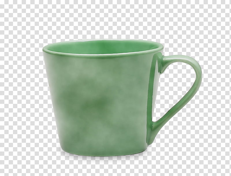 Background Green, Watercolor, Paint, Wet Ink, Coffee Cup, Ceramic, Mug, Drinkware transparent background PNG clipart