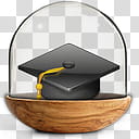 Sphere   the new variation, black graduation hat in glass case illustration transparent background PNG clipart