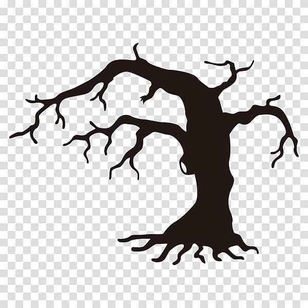 Halloween Tree Silhouette, Halloween , Drawing, Ghost, Mask, Party, Masquerade Ball, Branch transparent background PNG clipart