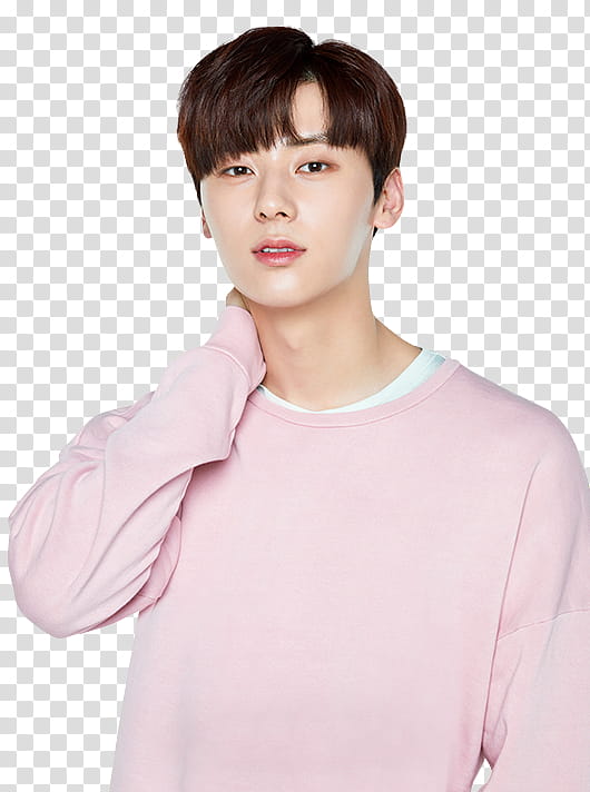 Wanna One Innisfree Part P, man in pink sweater transparent background PNG clipart