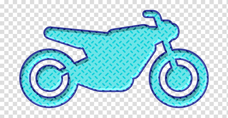 Bike icon Transport icon Motor sports icon, Aqua, Turquoise, Azure, Vehicle transparent background PNG clipart