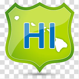 Us State Icons Hawaii Green Shield Hi Letter Icon Transparent Background Png Clipart Hiclipart