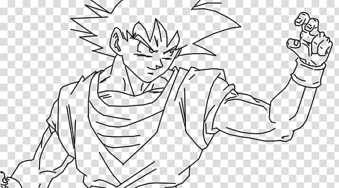 Son Goku Lineart transparent background PNG clipart