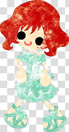 The icons of cute girls in cute dress, asaagao-girl- transparent background PNG clipart