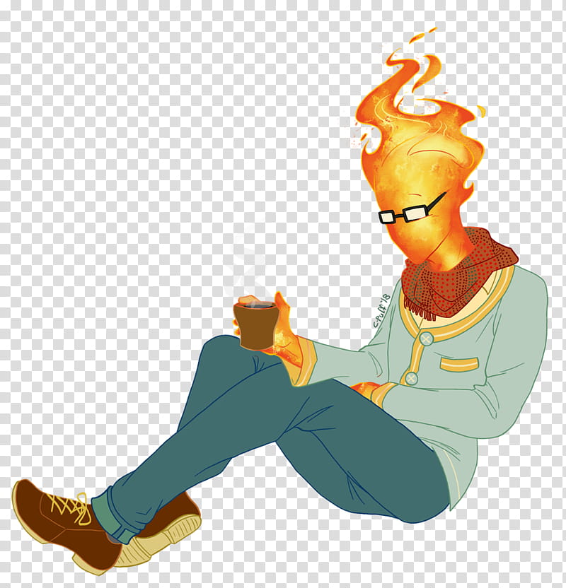 Commission: Grillby transparent background PNG clipart