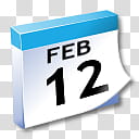 WinXP ICal, February  calendar transparent background PNG clipart