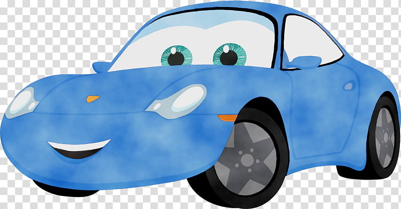 blue vehicle door cartoon car vehicle, Watercolor, Paint, Wet Ink, Electric Blue, Smile transparent background PNG clipart