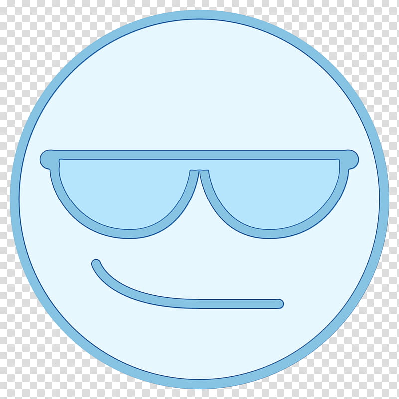 Emoticon Smile, Glasses, Goggles, Angle, Line, National Severe Storms Laboratory, Eyewear, Aqua transparent background PNG clipart