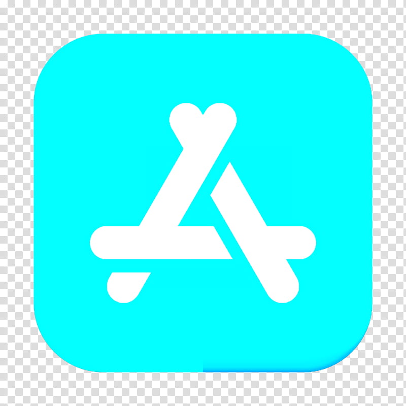 App store icon Apple logos icon App icon, Aqua, Green, Blue, Turquoise, Teal, Text, Azure transparent background PNG clipart