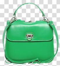 Green Bags, green leather handbag art transparent background PNG clipart