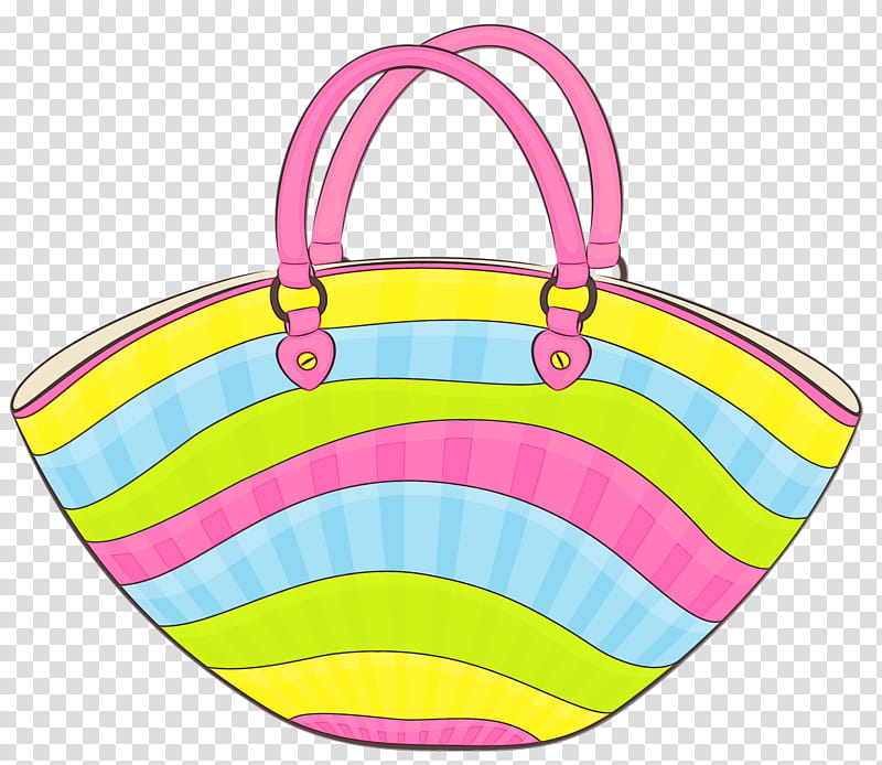 Shopping Bag, Tote Bag, Handbag, Baggage, Drawing, Canvas, Pink, Yellow transparent background PNG clipart