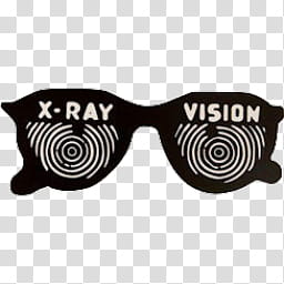 All my s, black and white X-Ray Vision sunglasses illustration transparent background PNG clipart