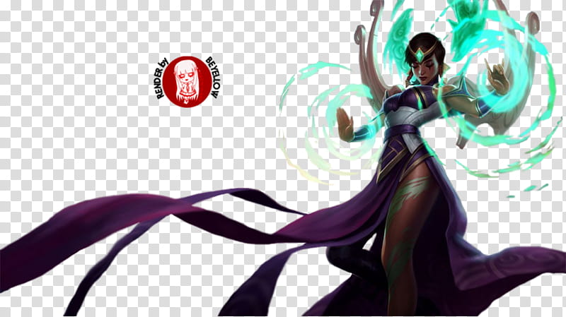 LEAGUE OF LEGENDS RENDERS: Karma Rework skin, woman with powers illustration transparent background PNG clipart