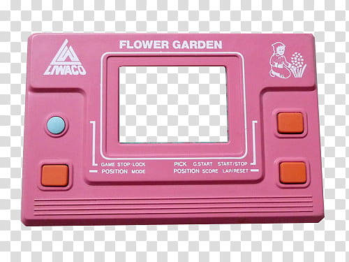Grunge Devices s, pink Liwaco flower garden handheld console transparent background PNG clipart