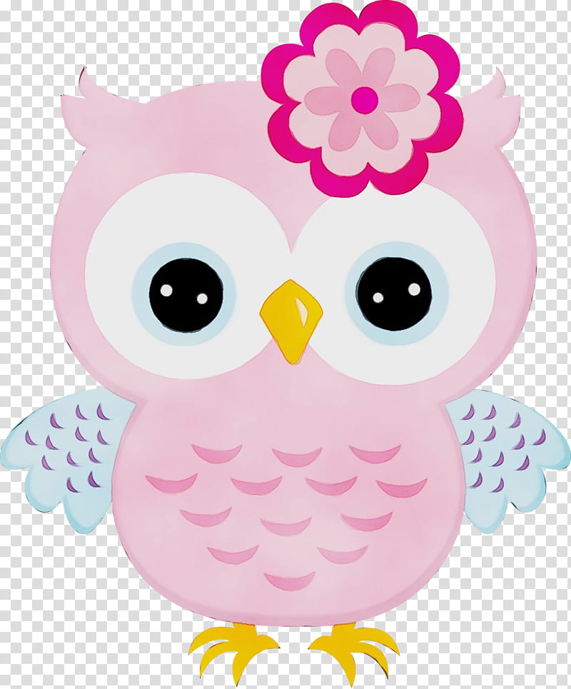Cartoon Baby Bird, Watercolor, Paint, Wet Ink, Owl, Cuteness, Infant, Girl transparent background PNG clipart