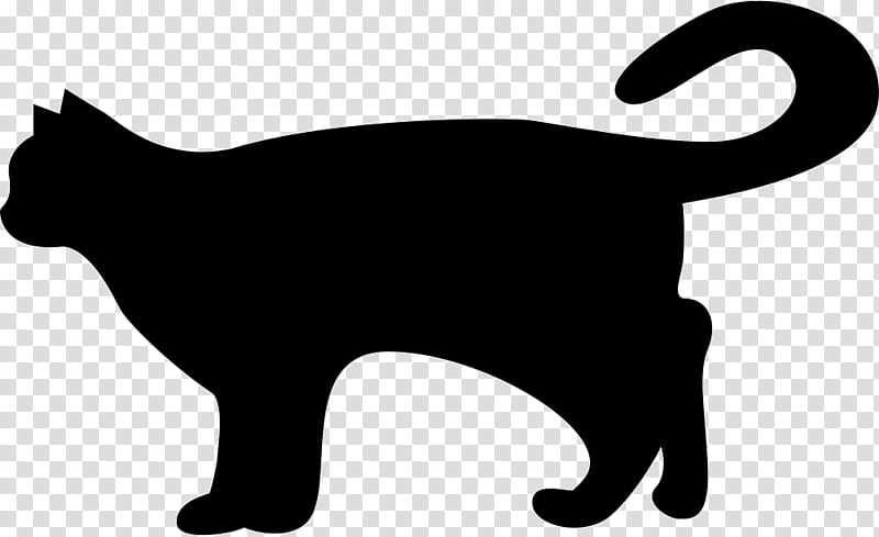 Cat Silhouette, Manx Cat, Whiskers, Wildcat, Black, Shape, Black And ...