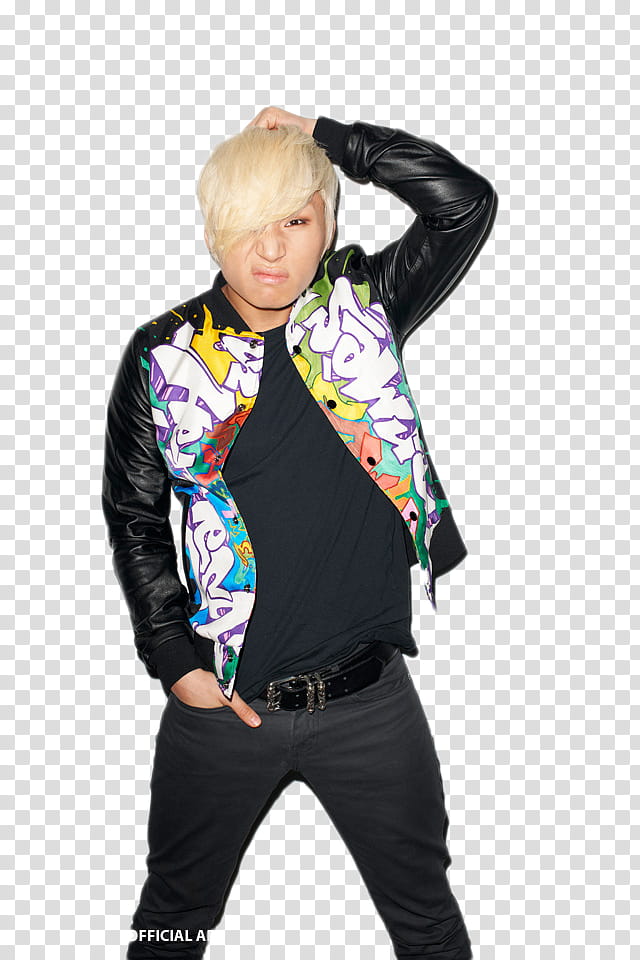 Big Bang , blond hair man putting his hand on pocket transparent background PNG clipart