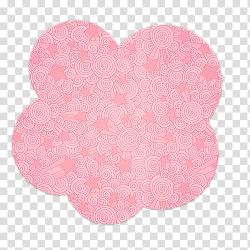sensualon, scallop edge pink flower decor transparent background PNG clipart