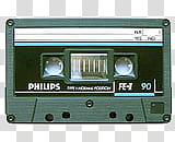 , black and gray Philips cassette tape transparent background PNG clipart
