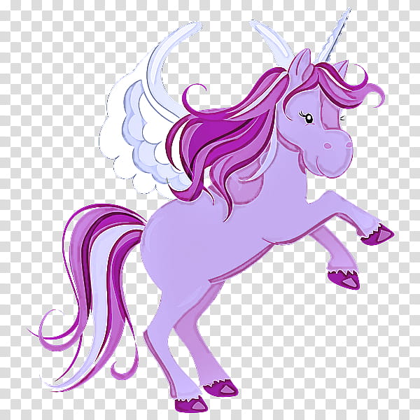 Unicorn, Fictional Character, Violet, Mane, Purple, Mythical Creature, Animal Figure, Horse transparent background PNG clipart